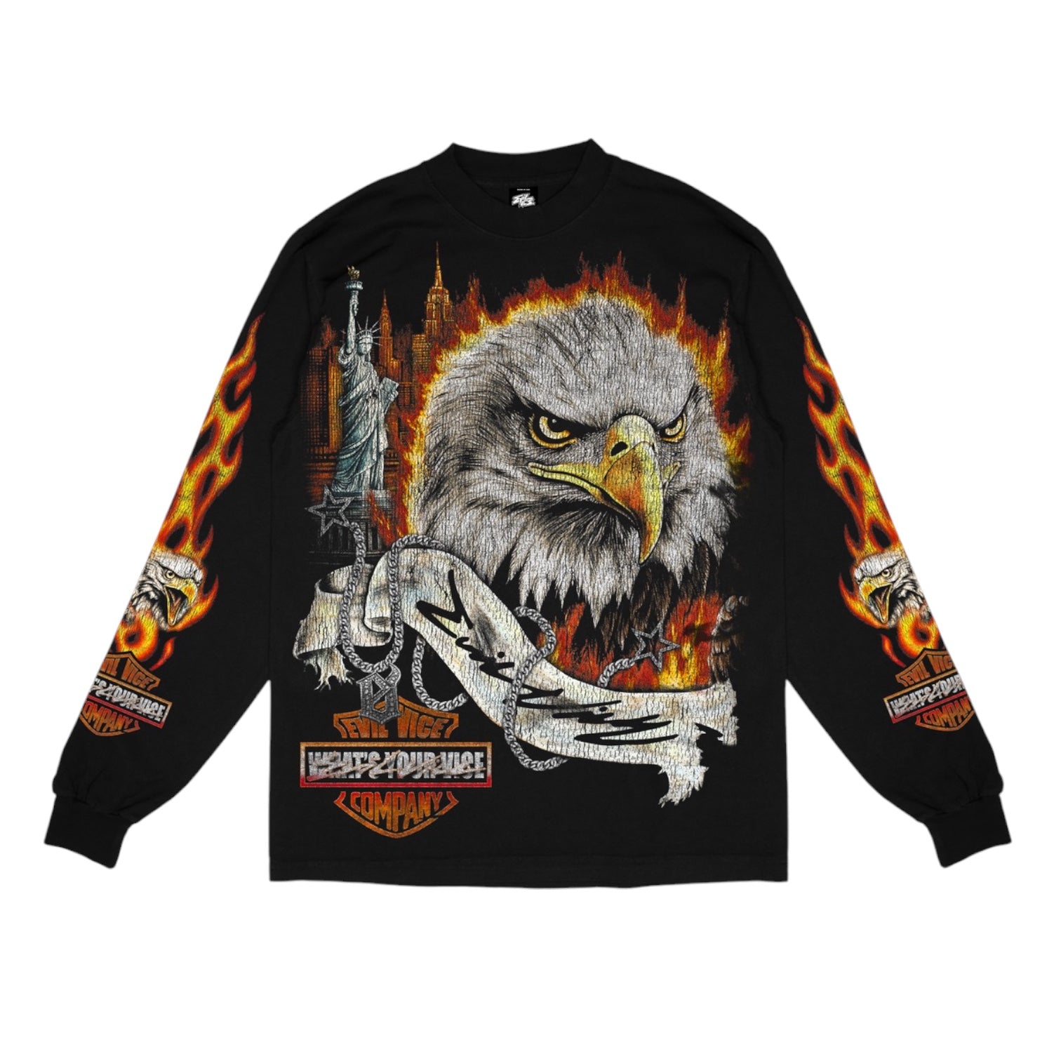 EVIL VICE: Flaming Eagle LS Tee 18